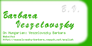 barbara veszelovszky business card